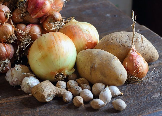Potatoes, Onions, and Garlic