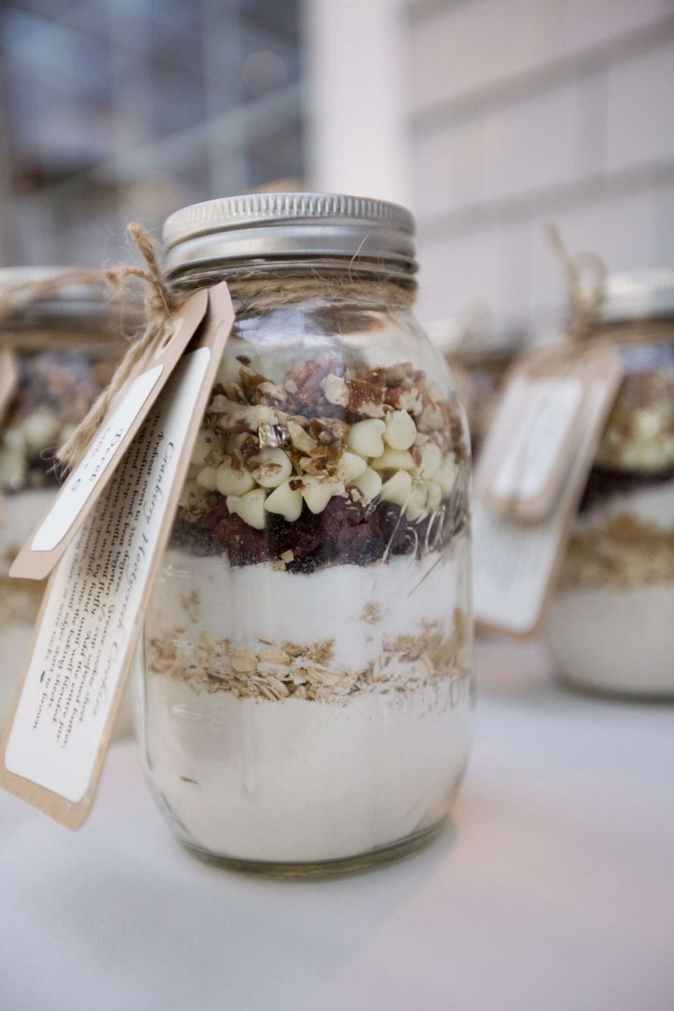 cookie mix layered in a gift jar