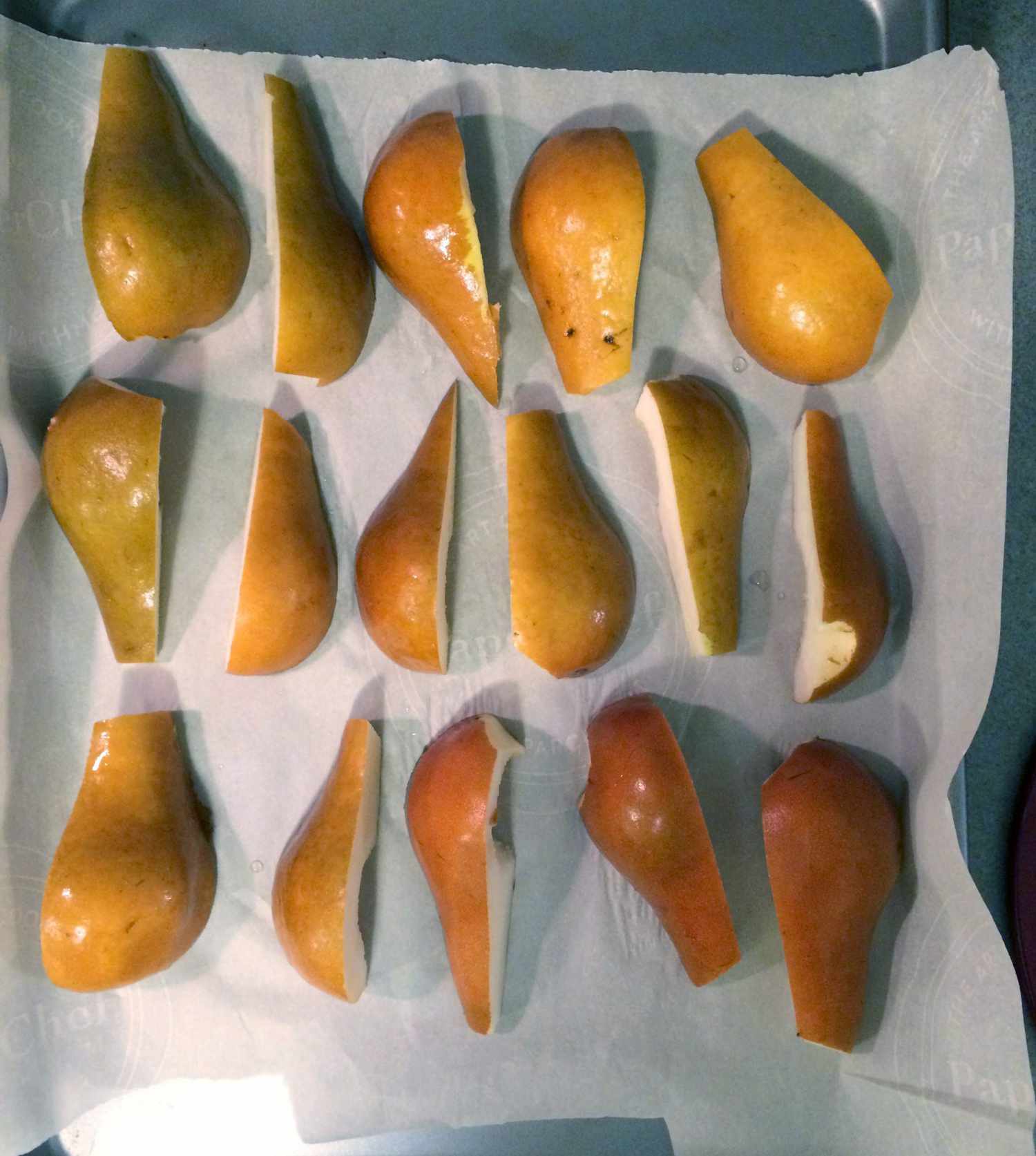 Sliced Pears in Oven