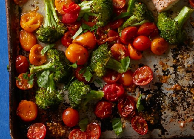 Blasted Broccoli and Tomatoes
