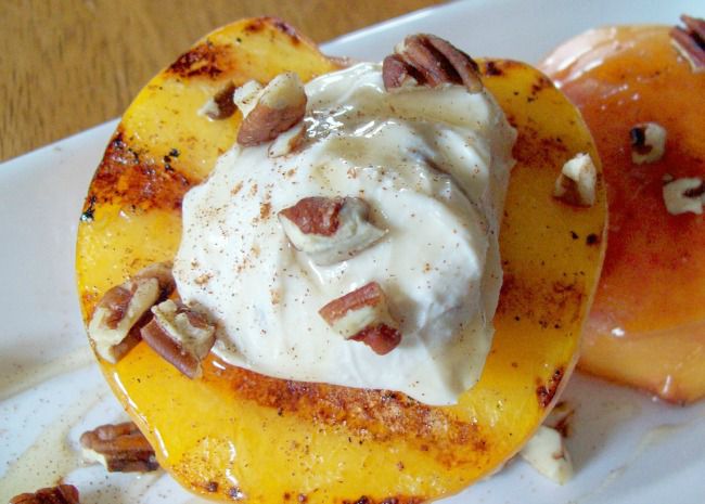Grilled Peaches and Cream