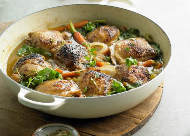 Braised Chicken with Carrots