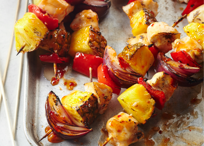 Ultra Easy Pineapple Chicken Kabobs