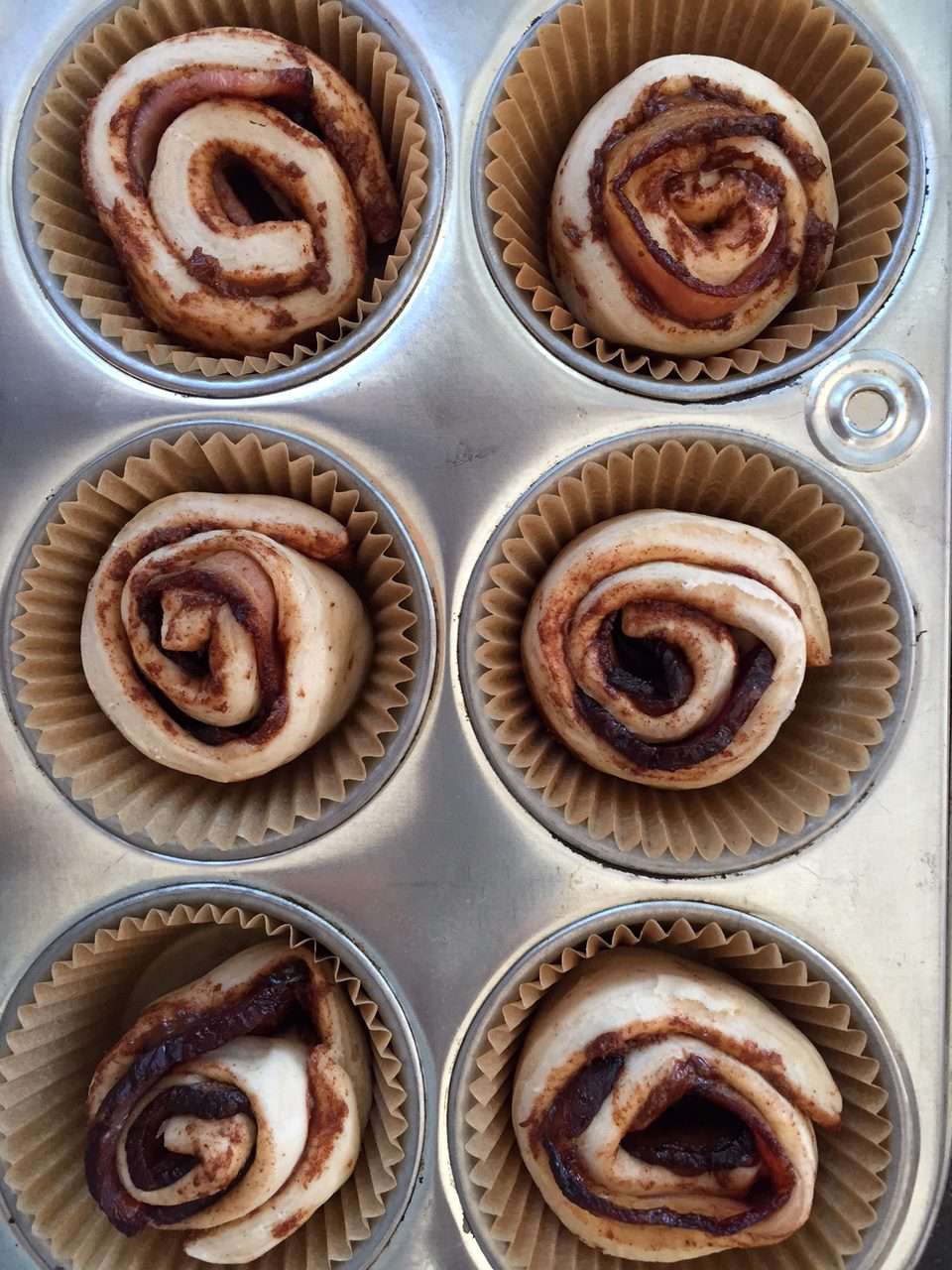 Bacon-Stuffed Cinnamon Rolls in Muffin Pan