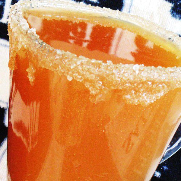 apple cider with salted rim