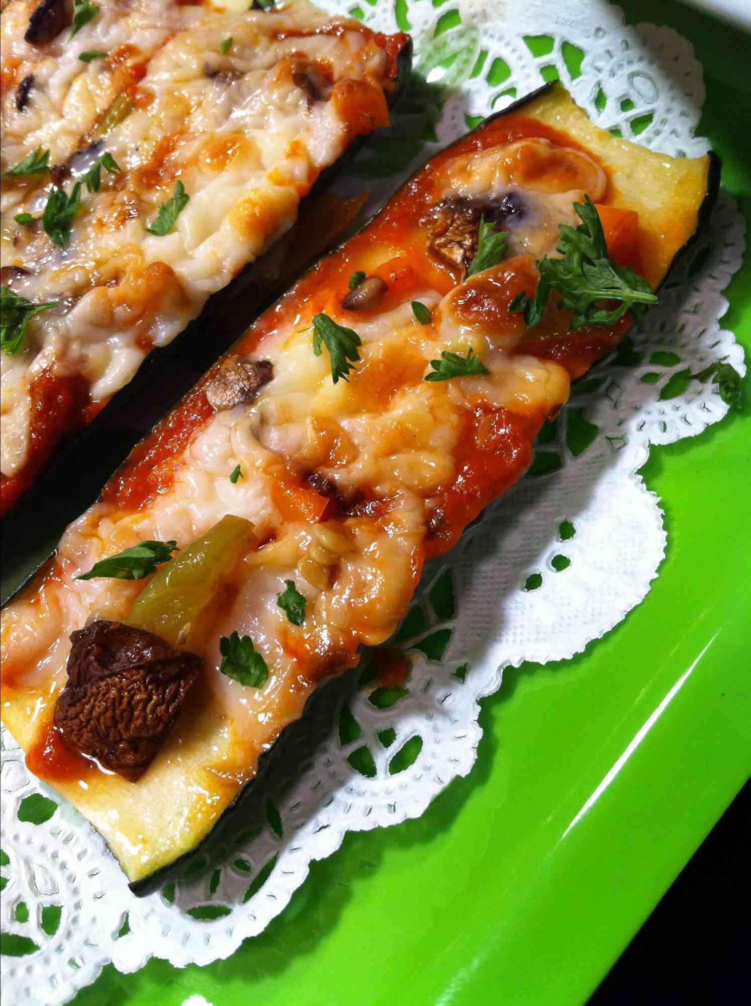 Grilled Zucchini Pizza with Goat Cheese