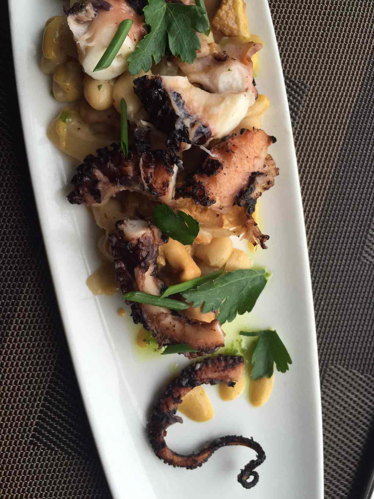 Octopus appetizer by chef Alvin B