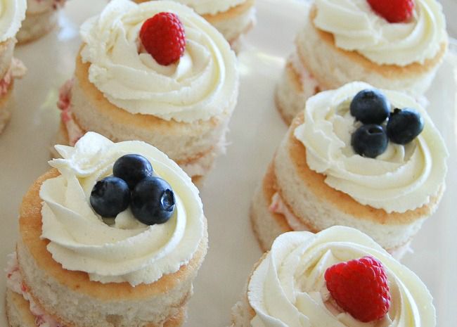 Whipped Cream Cheese Frosting on cupcakes