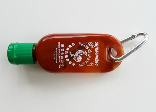Sriracha keychain
