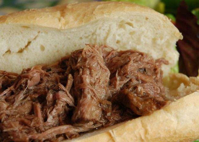 Slow Cooker Italian Beef for Sandwiches