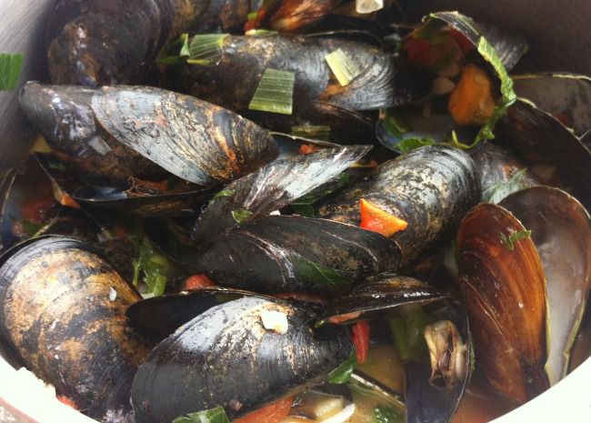 Patti's Mussels a la Mariniere