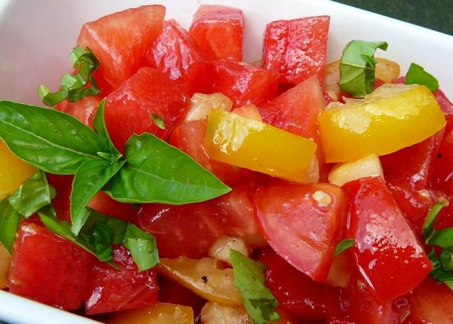 Spicy Watermelon Tomato Salad