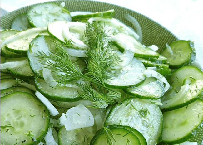 Hungarian Cucumber Salad. Photo by lutzflcat