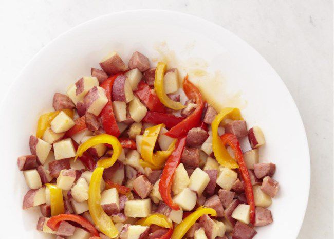 Kielbasa with Peppers and Potatoes