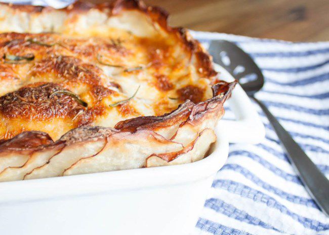 Fancy Crusted Rosemary Scalloped Potatoes
