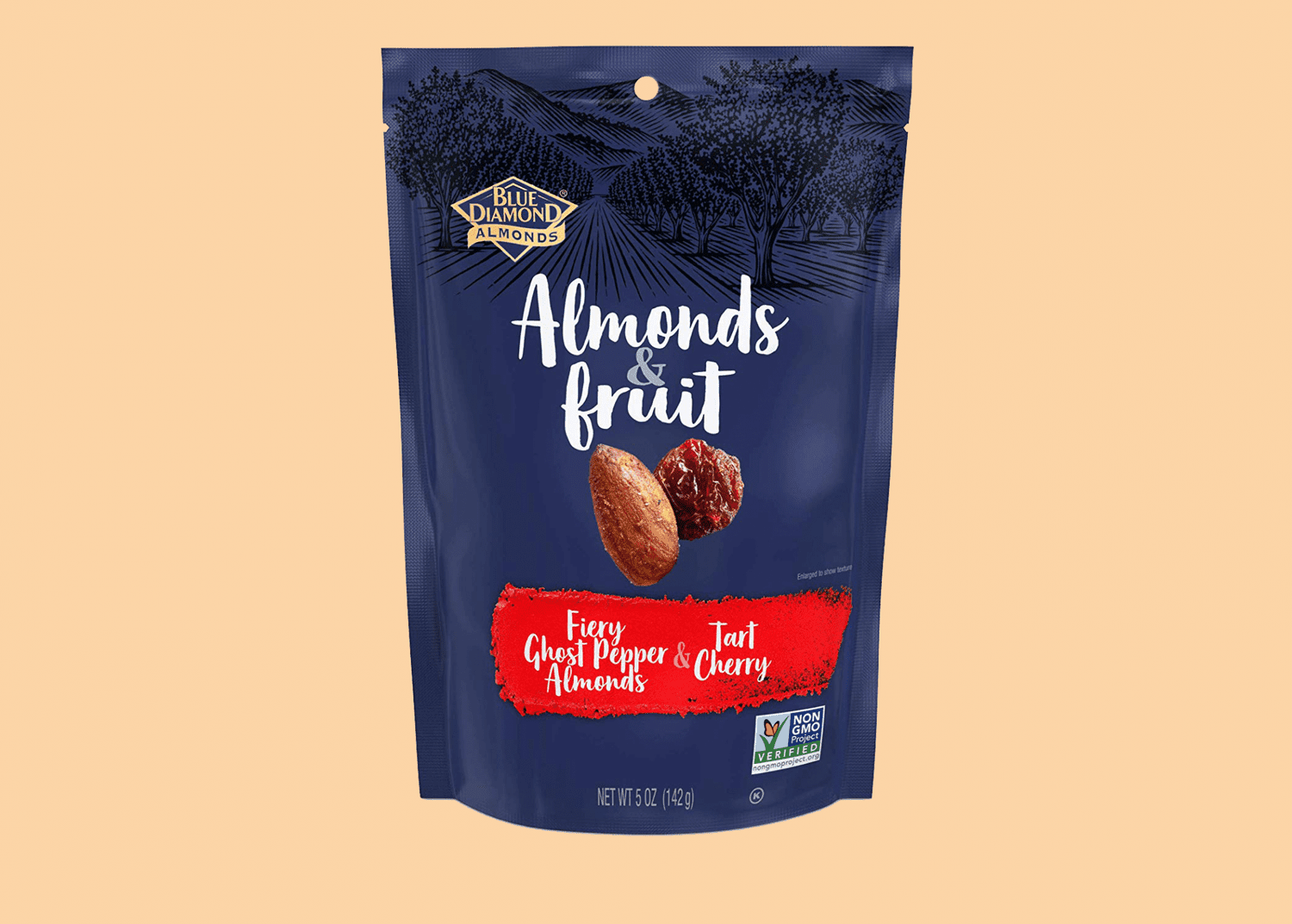 Blue Diamond Almonds & Fruit Bag, Ghost Pepper Almonds & Tart Cherry