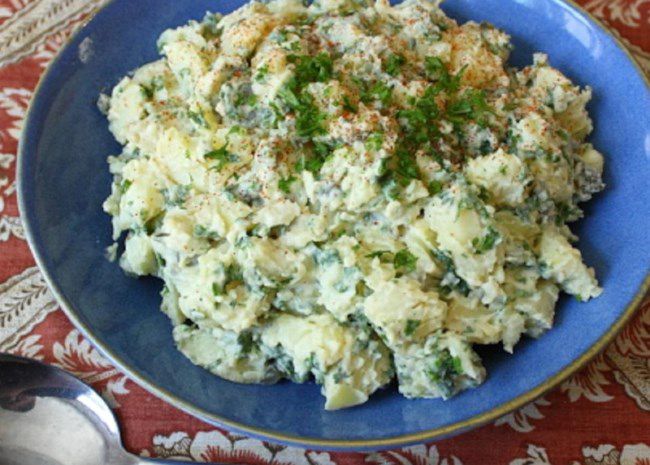 Potato and Mustard Greens Salad