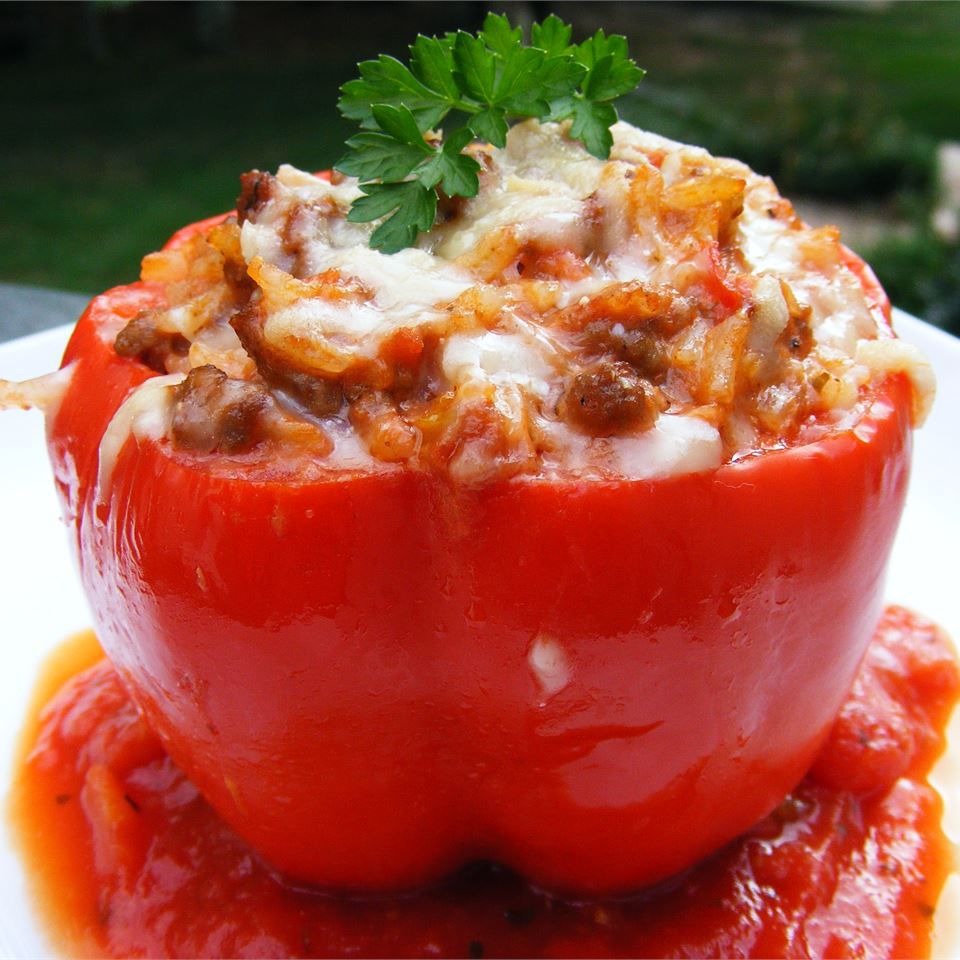 Bolognese Stuffed Bell Peppers
