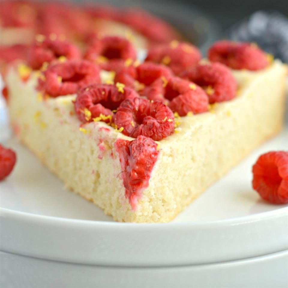 slice of raspberry cake