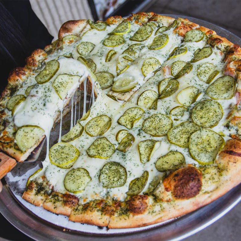 Kinda Big Dill Pickle Pizza