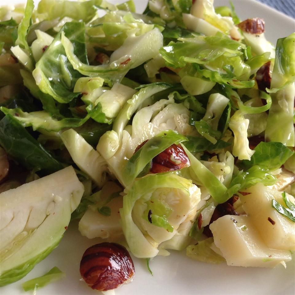Hazelnut and Fresh Brussels Sprout Salad