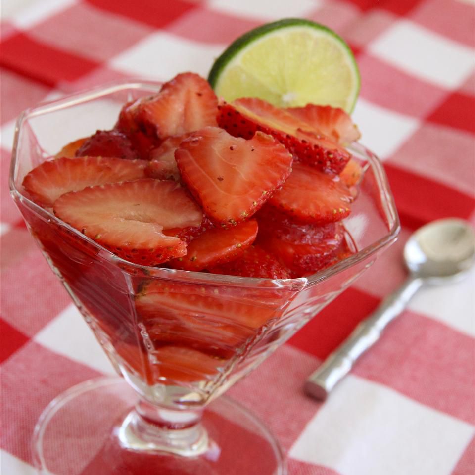 Lime and Tequila Infused Strawberries