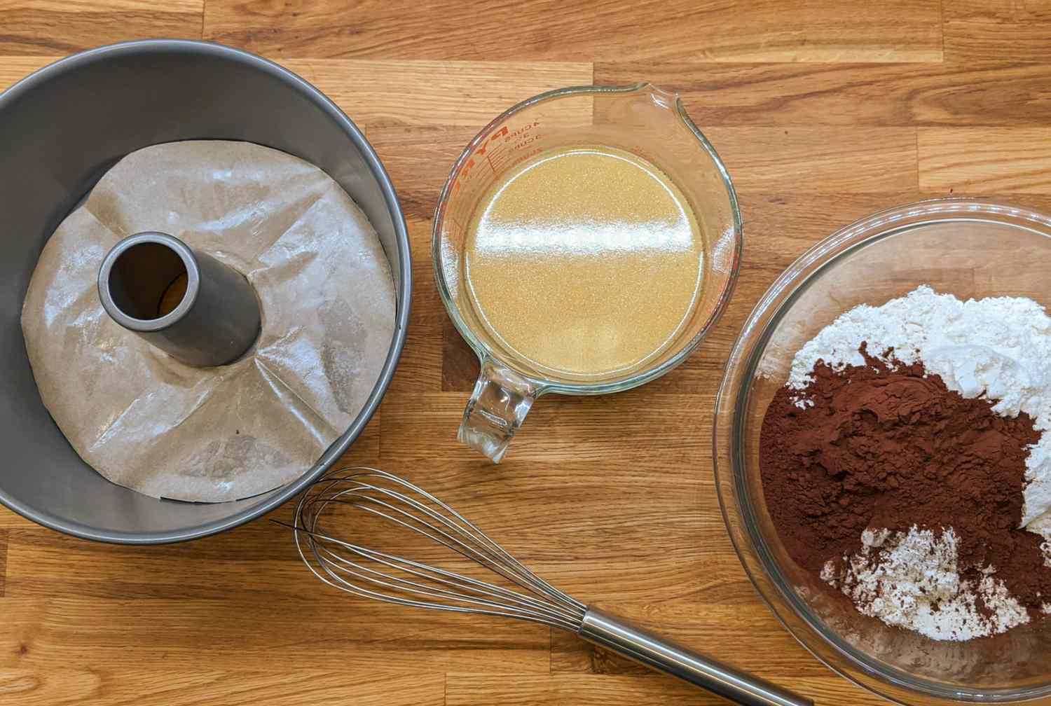 chocolate guinness cake ingredients and bundt pan