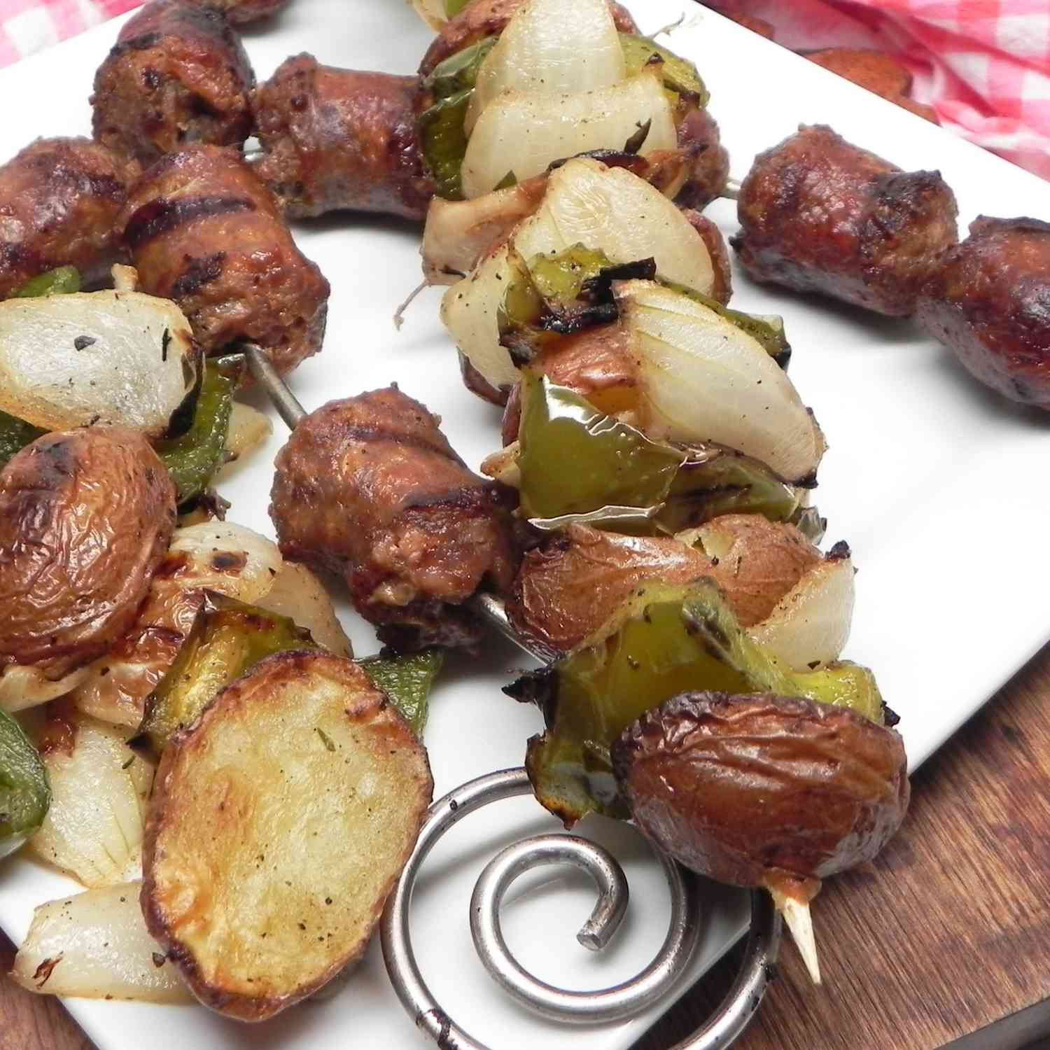 Sausage and Bell Pepper Kebabs