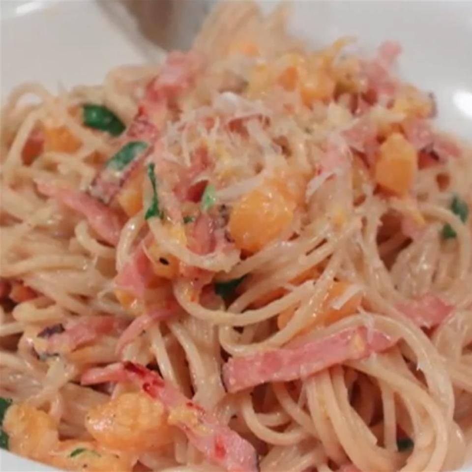Ham and Butternut Squash Spaghetti