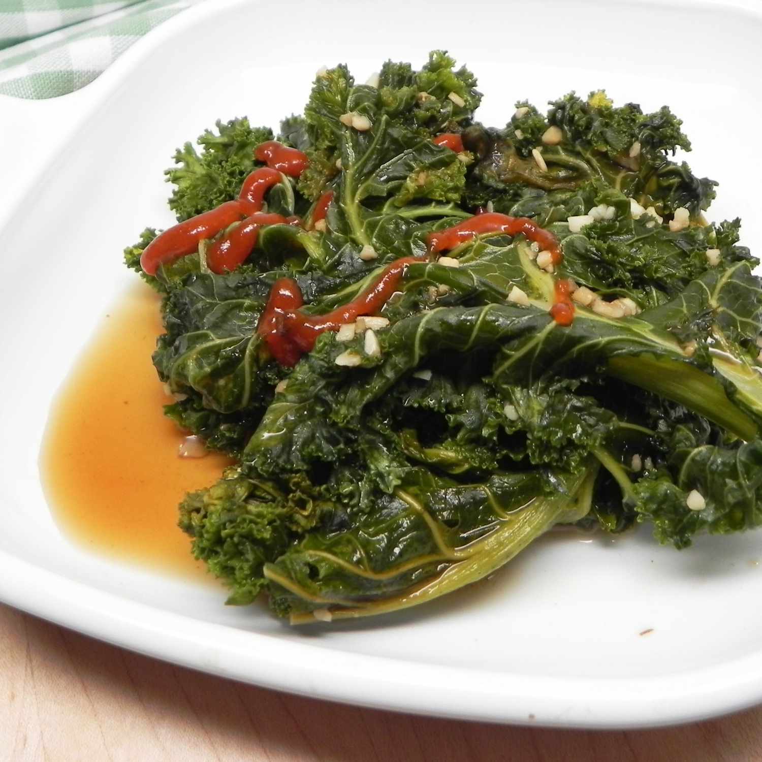 Braised Asian Kale in the Slow Cooker