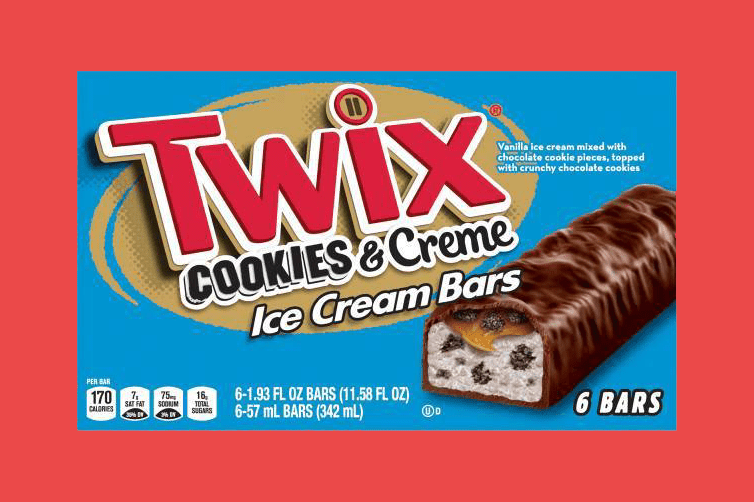 Twix Cookies & Creme Ice Cream Bars
