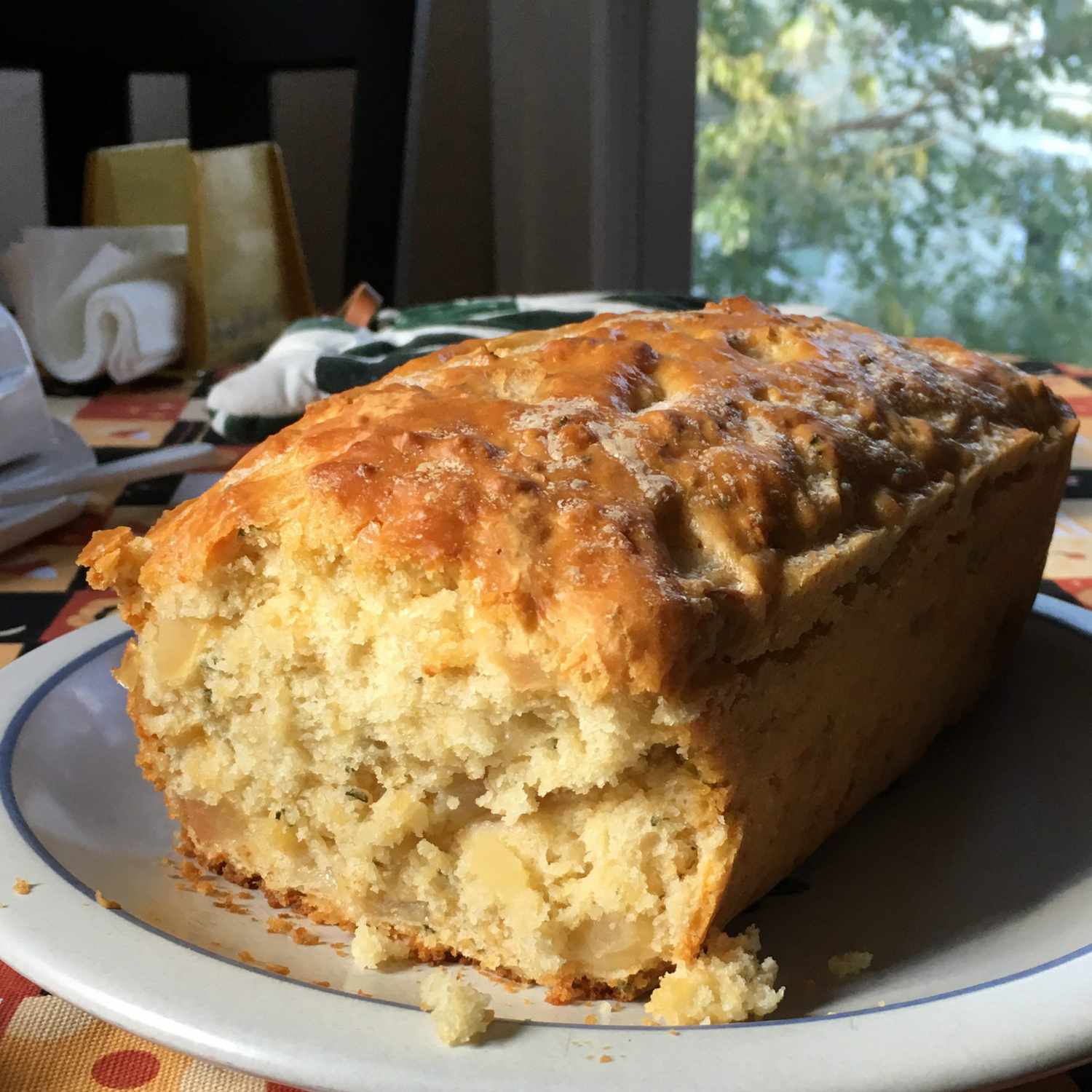 Apple, Cheddar, and Rosemary Beer Bread