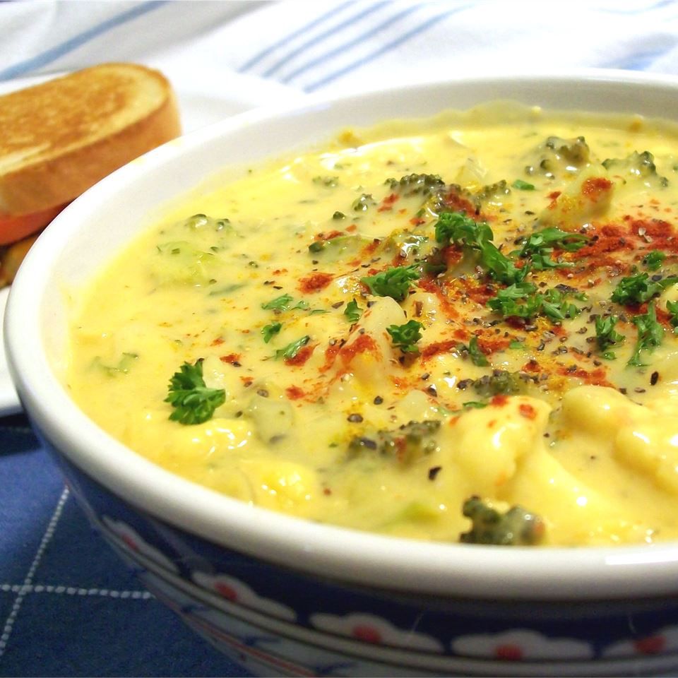 Tim Perry's Soup (Creamy Curry Cauliflower and Broccoli Soup)