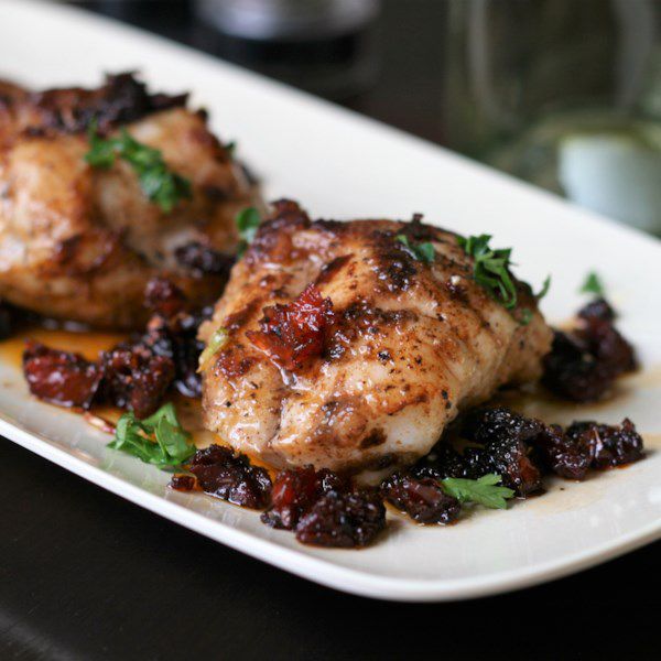 Seared Monkfish with Balsamic and Sun-Dried Tomatoes
