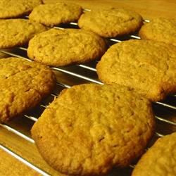 peanut butter and banana cookies on a cooling rack