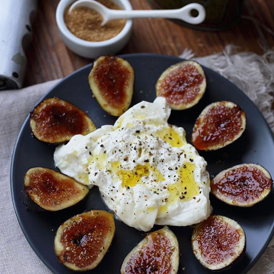 Fig Brulee with Burrata Cheese