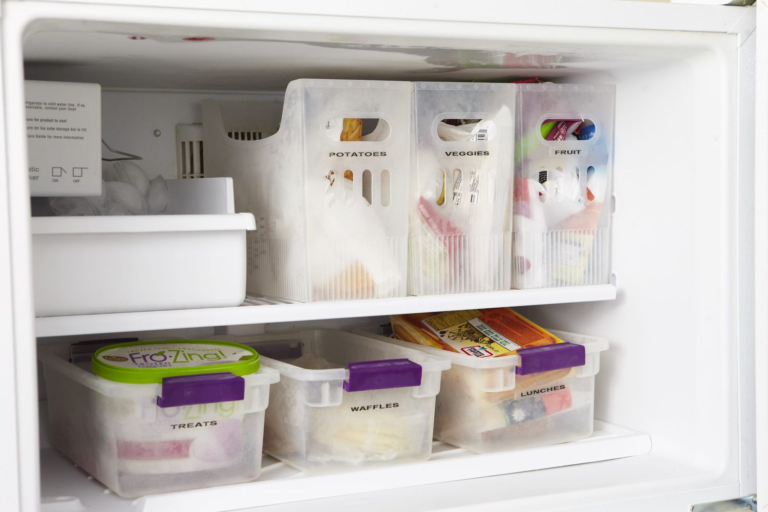 perfectly organized home freezer