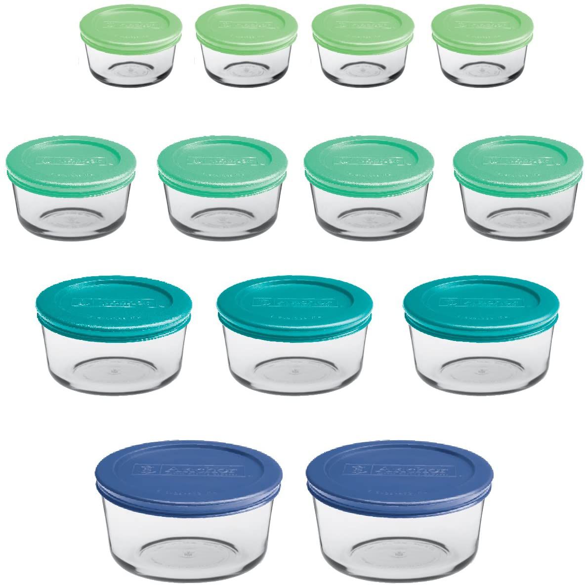 Clear Plastic Food Storage Jar screw Lid Container Box Stackable Set with spoon 