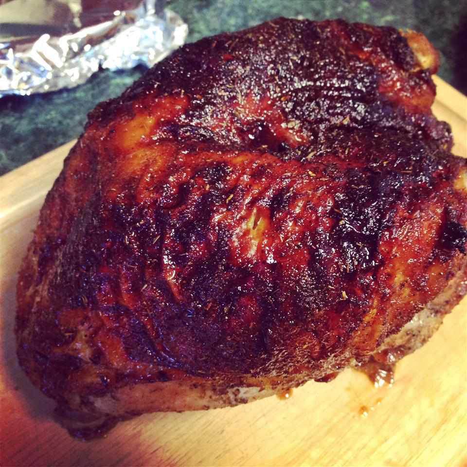 roasted turkey breast on cutting board