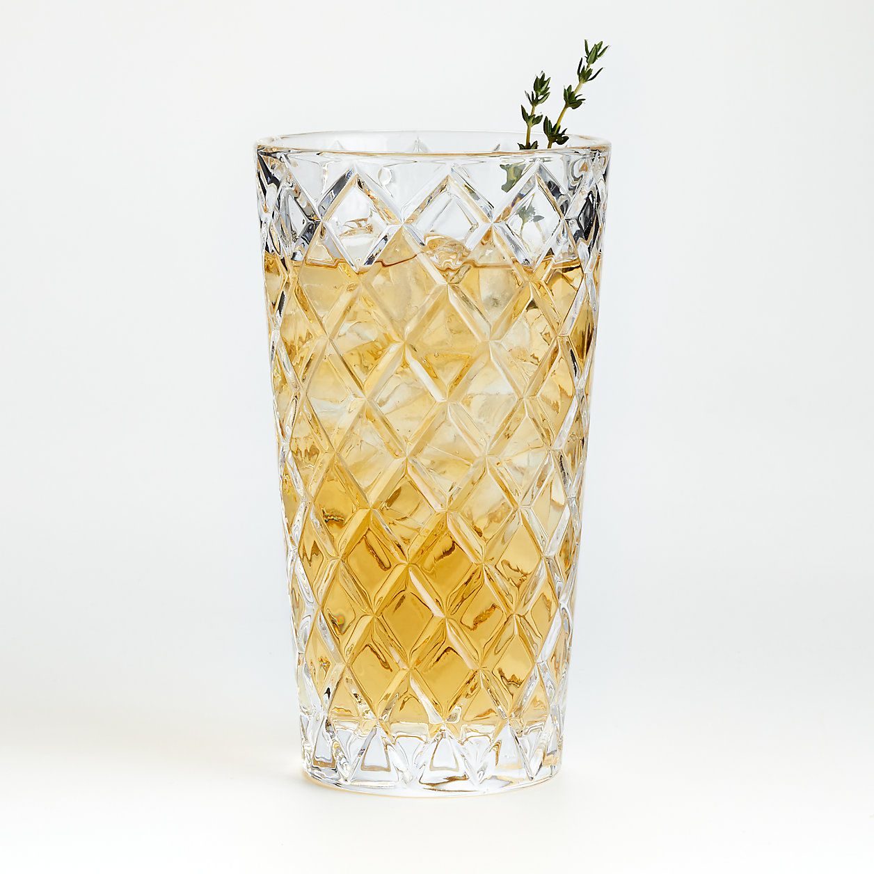 Hatch Highball Glass filled with a cocktail