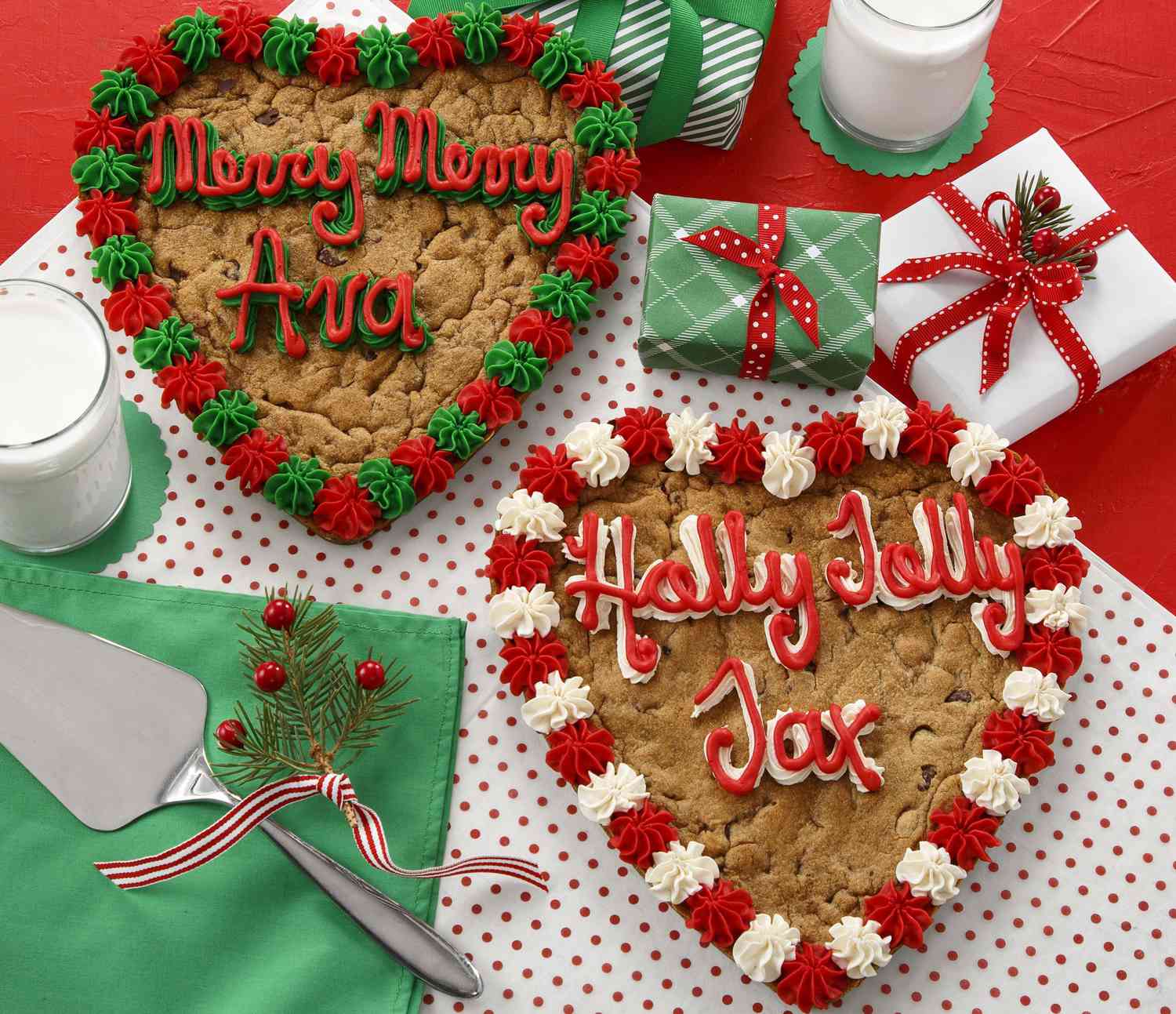 mrs fields holiday cookie with a personalized message
