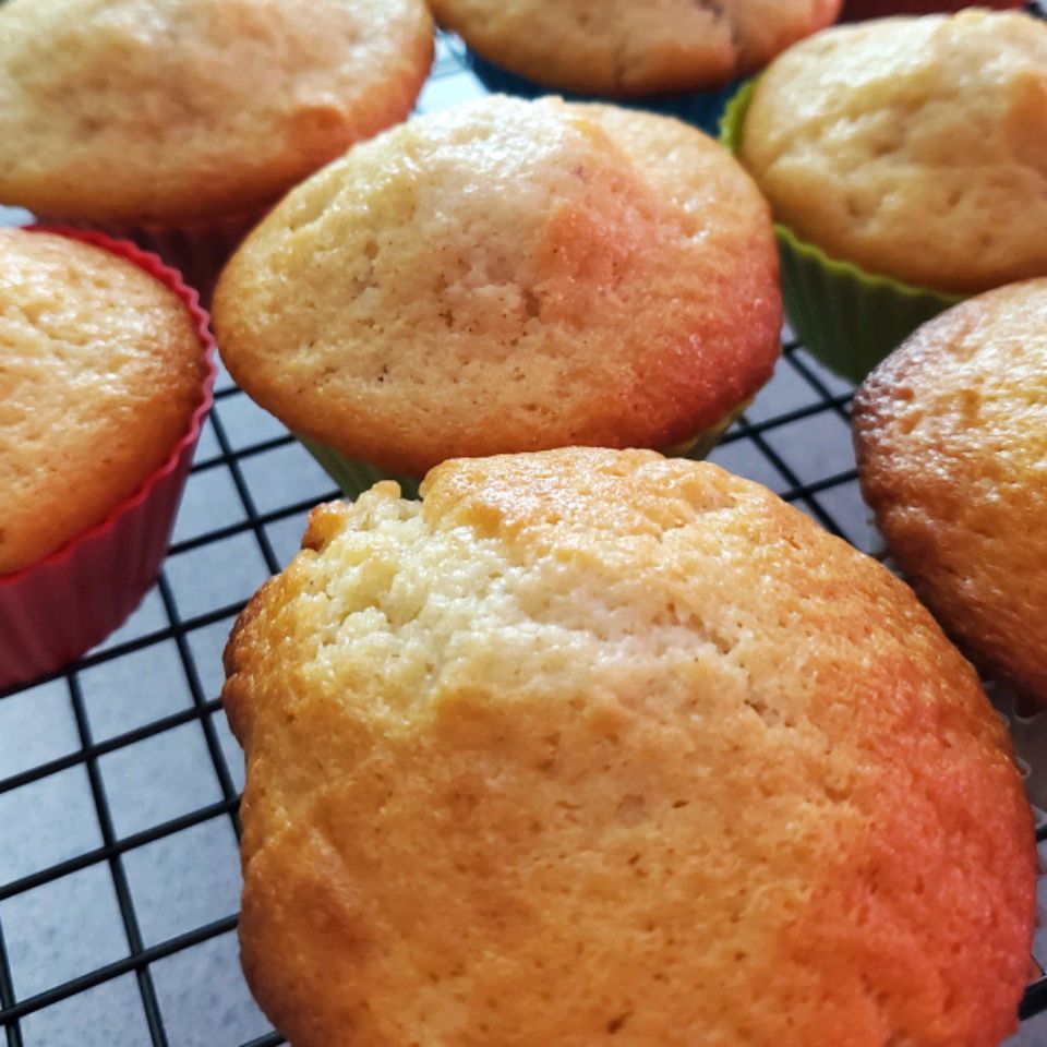 homemade muffins on a cooling rack