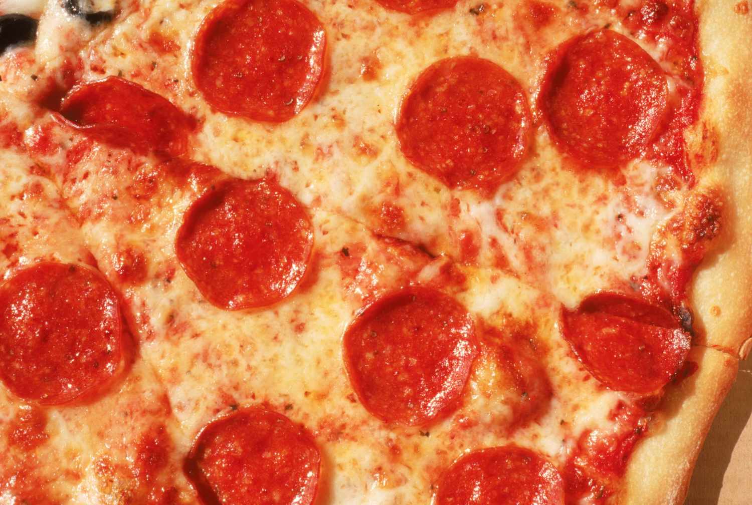 Close-up of pepperoni pizza