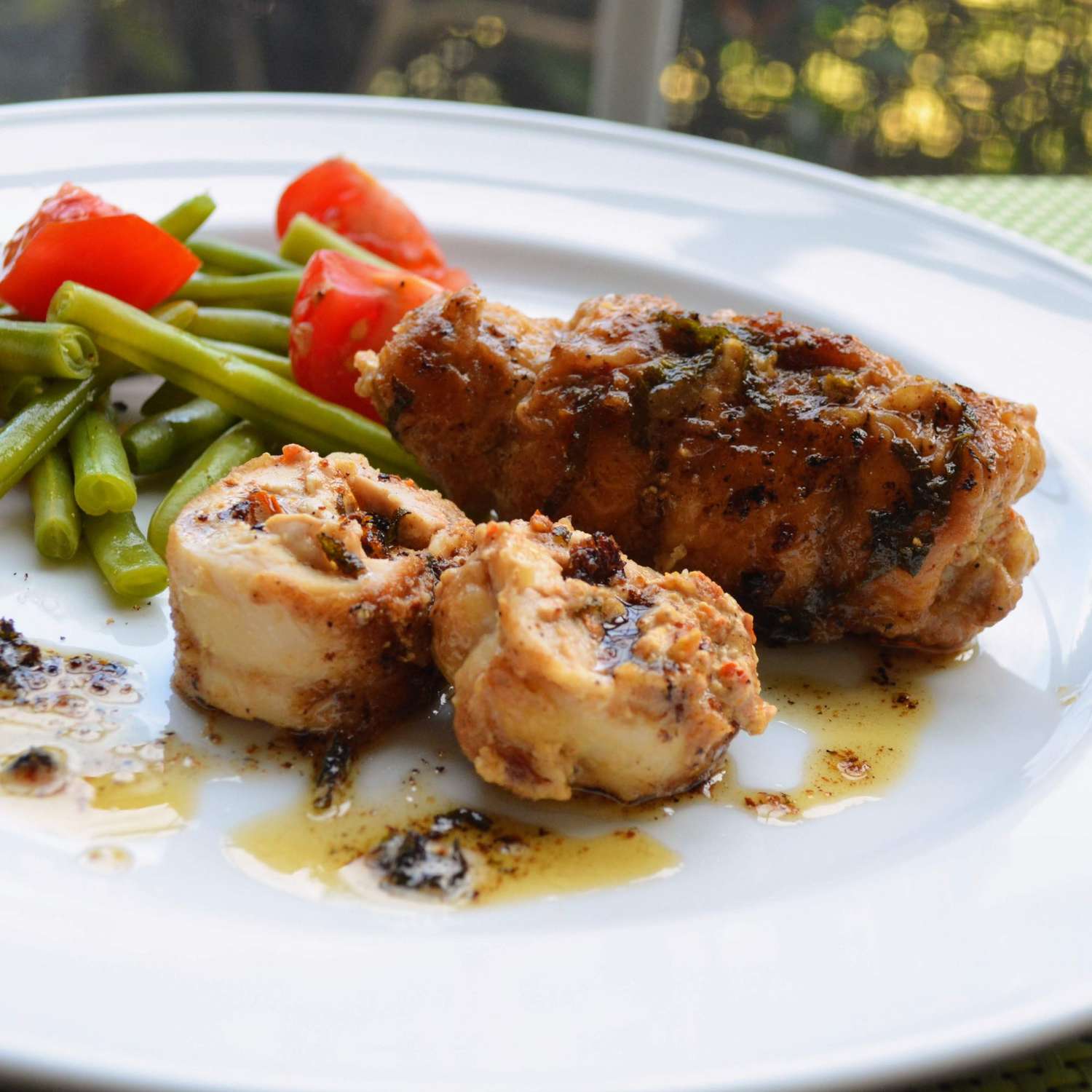 Goat Cheese and Sun-Dried Tomato Stuffed Chicken Thighs with Sage Brown Butter Sauce