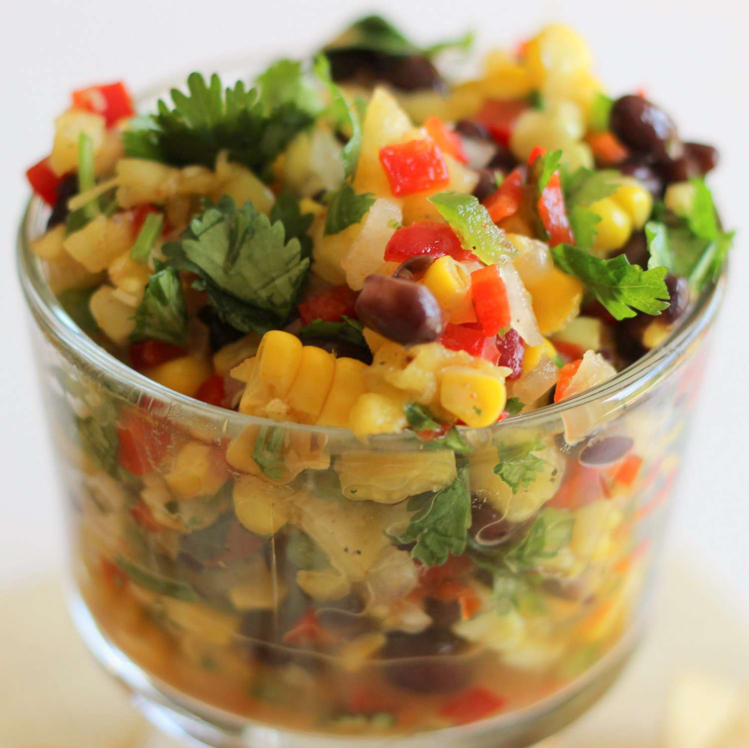 Pineapple Salsa in a clear