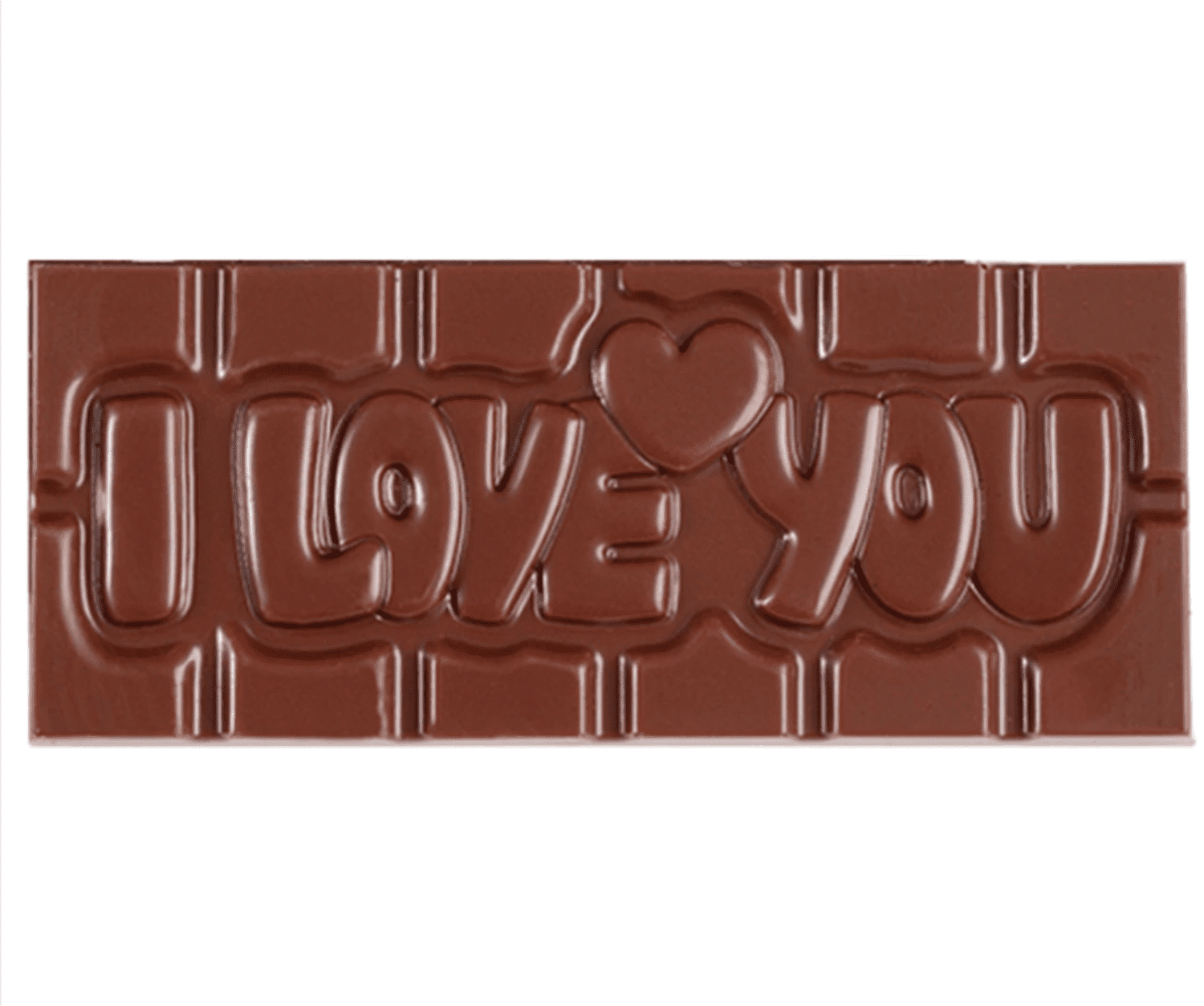 chocolate bar that says i love you