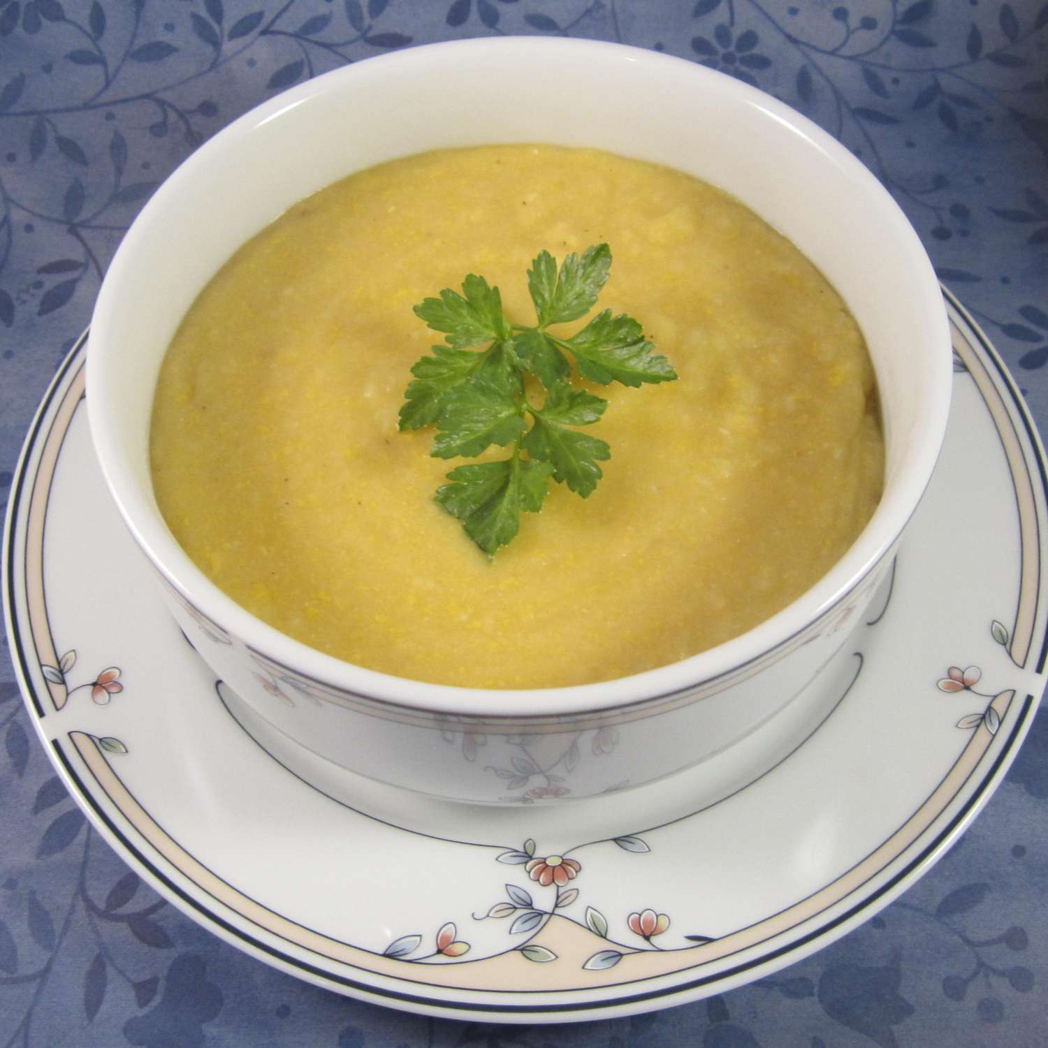 Vegan Instant Pot Red Lentil Soup in a white bowl