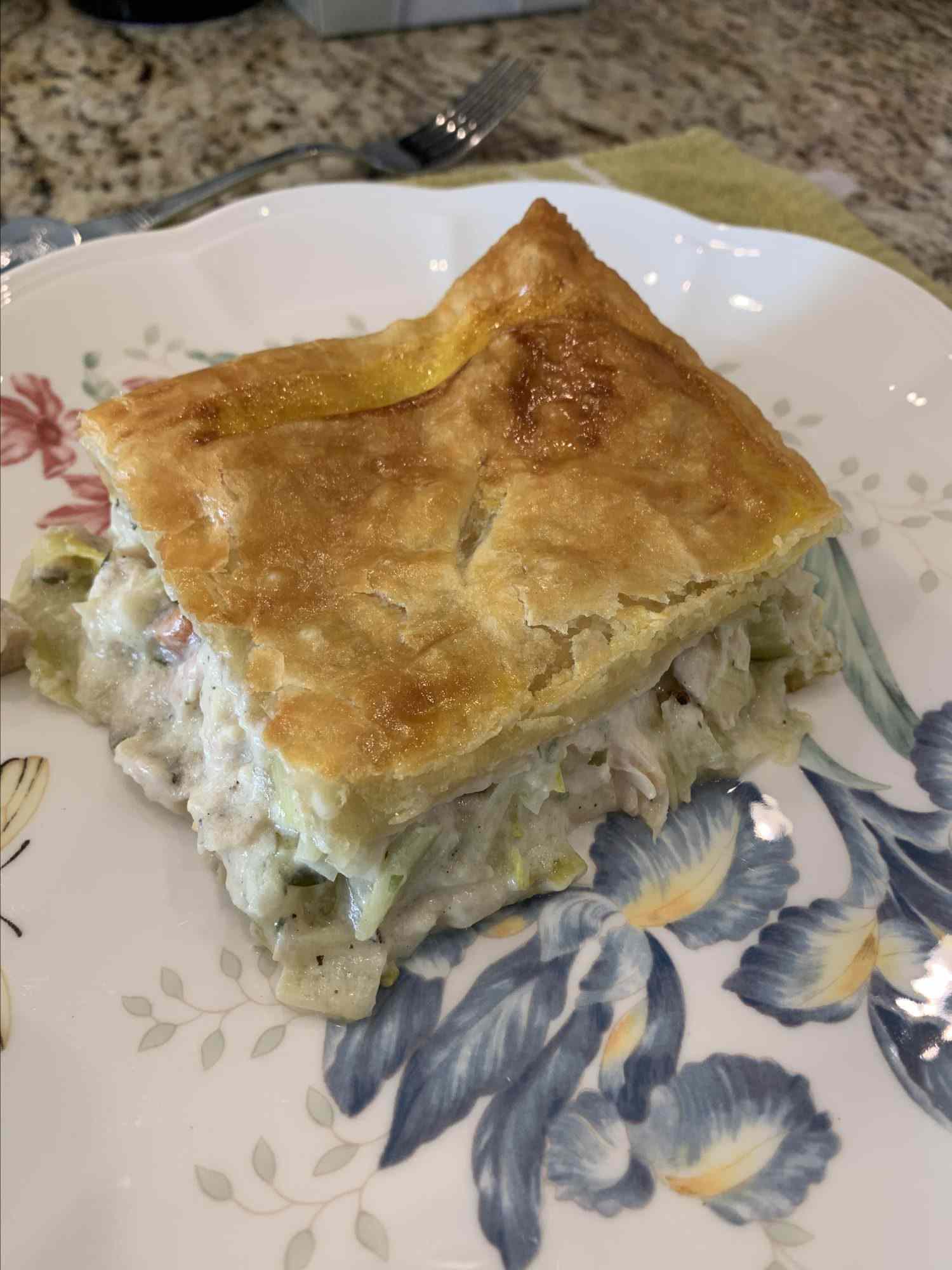 Puff Pastry Chicken and Leek Casserole