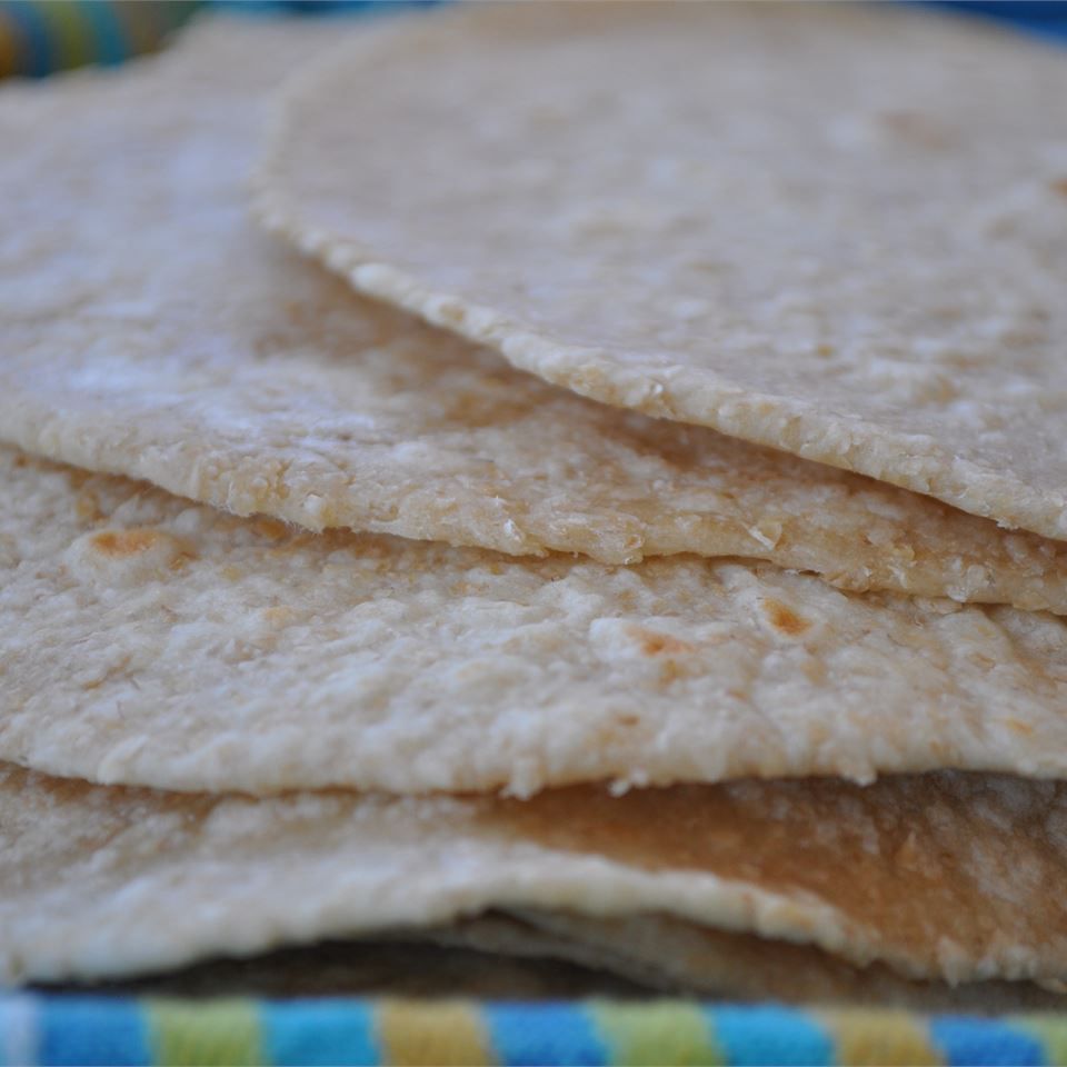stack of oat bran tortillas