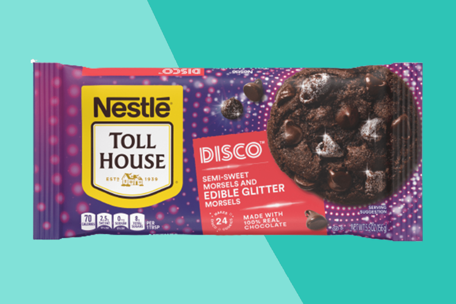 nestle toll house disco morsels with edible glitter